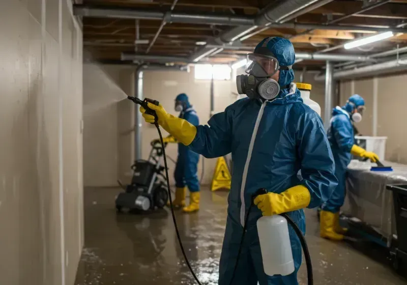 Basement Sanitization and Antimicrobial Treatment process in Anniston, AL