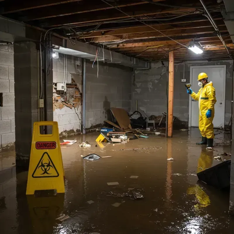 Flooded Basement Electrical Hazard in Anniston, AL Property